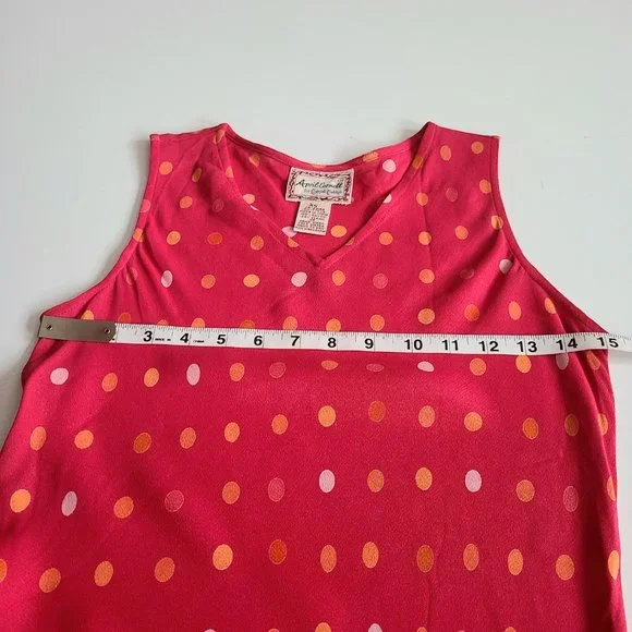Vintage April Cornell polka dot pink dress. - Picture 7 of 7